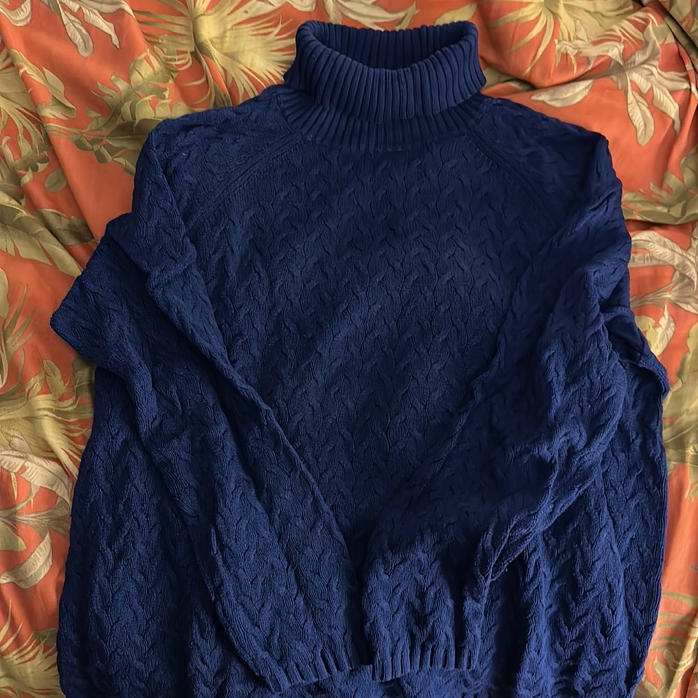 Coldwater Creek Royal Blue Turtleneck Sweater sz 1X